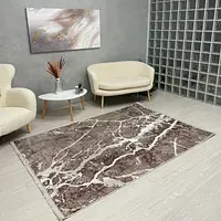 Килим з невисоким ворсом Vortex Бежевий з коричневим 4640A KAHVE / A.KAHVE