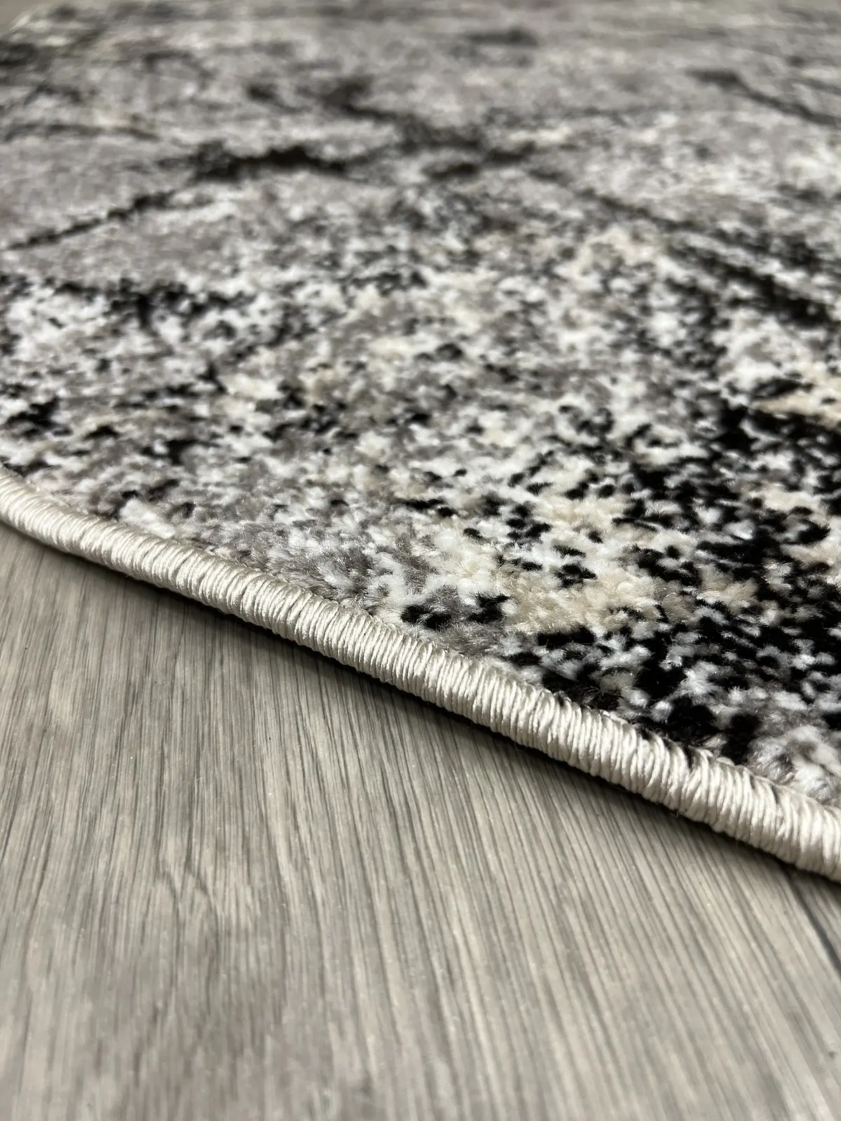 Килим фризе з невисоким ворсом Lumis Gray/Beige 02624B