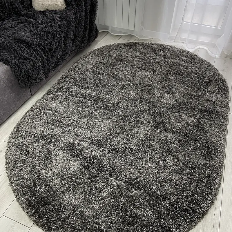 Пухнастий килим Plumis Lux Gray 6365A