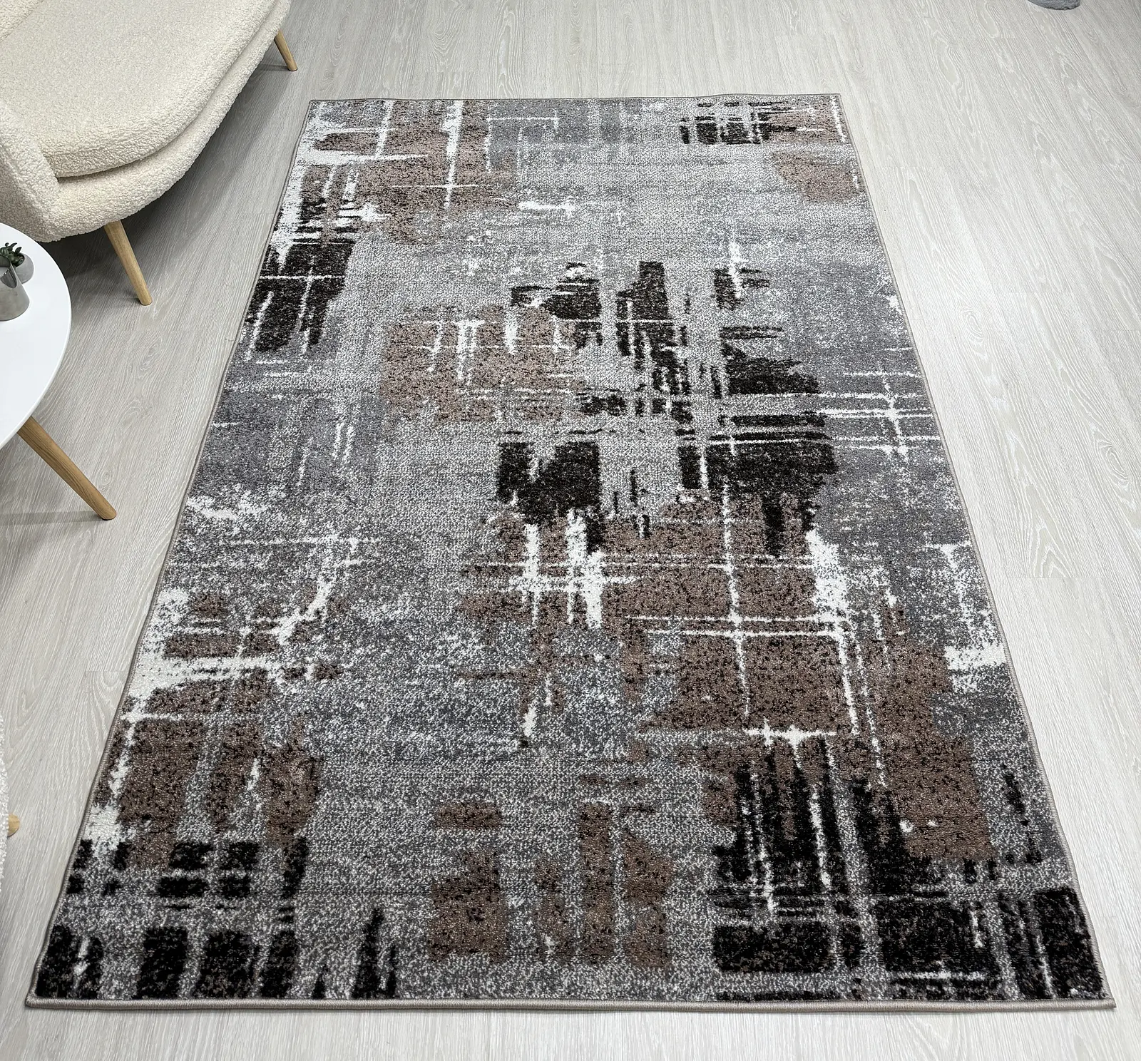 Килим з невисоким ворсом Mara сірий Gray 24037/123
