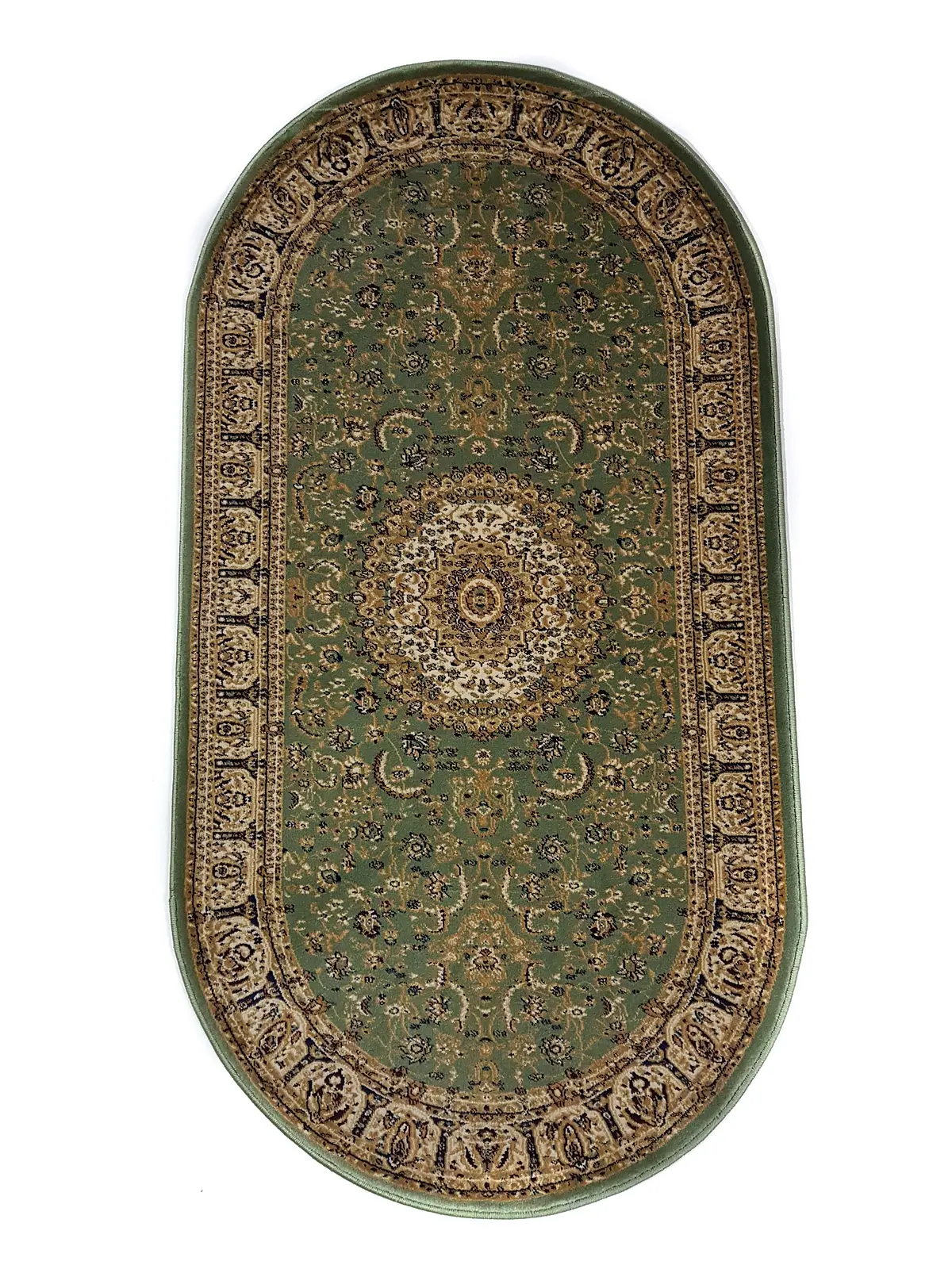 Класичний килим з поліестеру Argentum GREEN 6510A