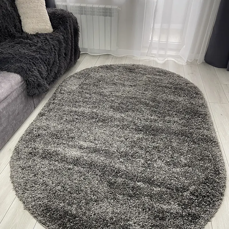 Пухнастий килим Plumis Lux Gray 6365A