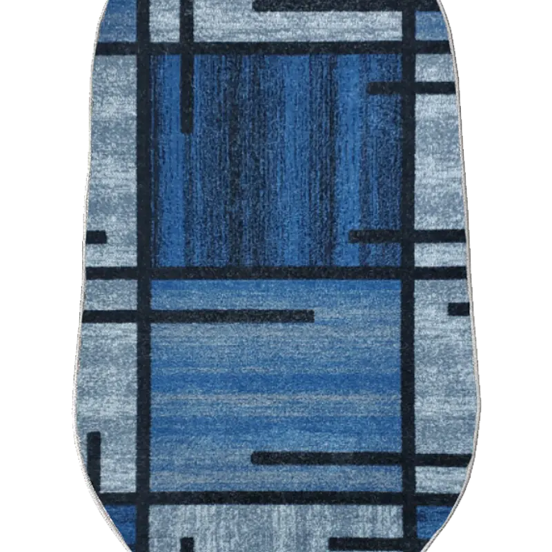 Килим фризе з невисоким ворсом Macio Gray/Blue 02239A