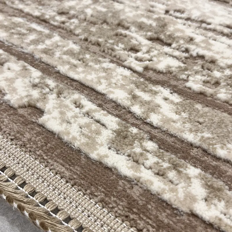 Килим з комбінованим ворсом и термоусадкой Glacia beige 03648A