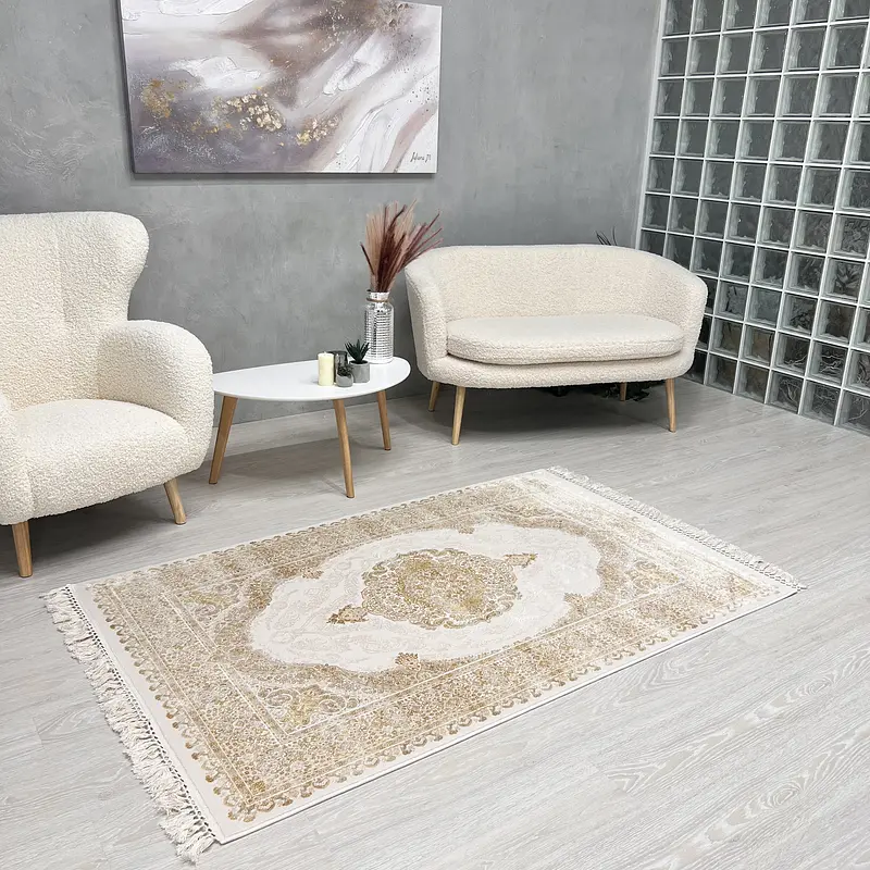 Килим з бамбукової нитки Heritex Imperia Золотий 1770