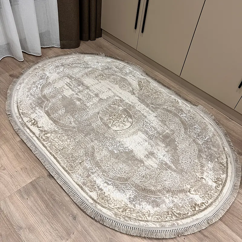 Килим з комбінованим ворсом и термоусадкой Glacia BEIGE 08352A