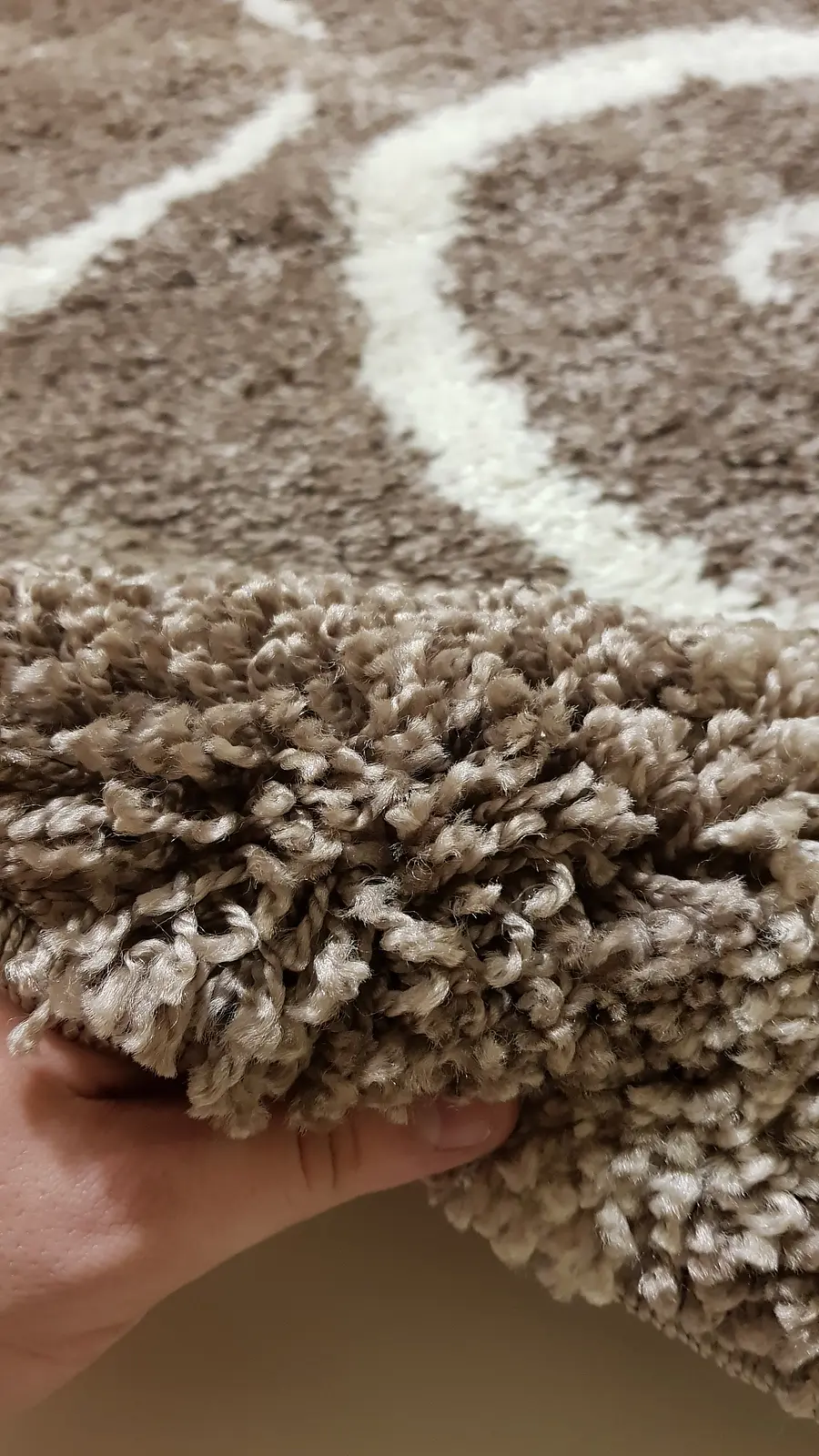 Пухнастий килим Plumis коричневий brown 045283