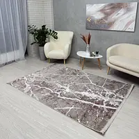 Килим з невисоким ворсом Vortex Бежевий з коричневим 4640A KAHVE / A.KAHVE