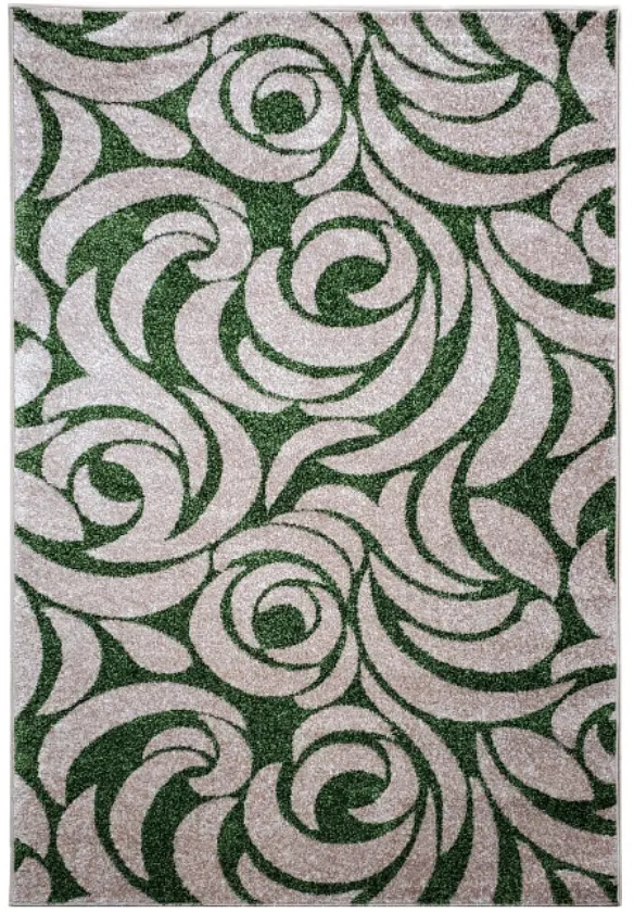 Килим фризе з невисоким ворсом Macio Beige\Green 02575A