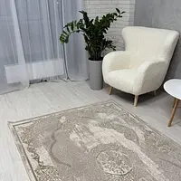Килим з комбінованим ворсом и термоусадкой Glacia beige 08352A