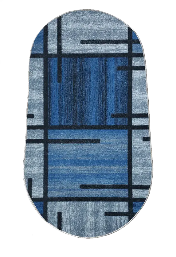 Килим фризе з невисоким ворсом Macio Gray/Blue 02239A