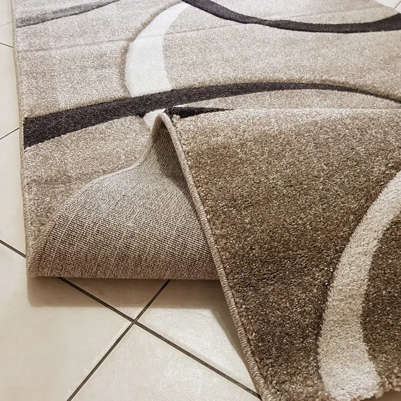 Килим з художньою стрижкою Tropica beige D508B