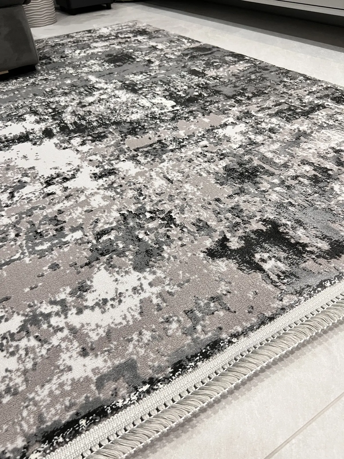 Килим з комбінованим ворсом и термоусадкой Glacia Gray 03935A