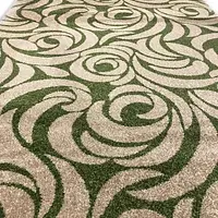 Килим фризе з невисоким ворсом Macio Beige\Green 02575A