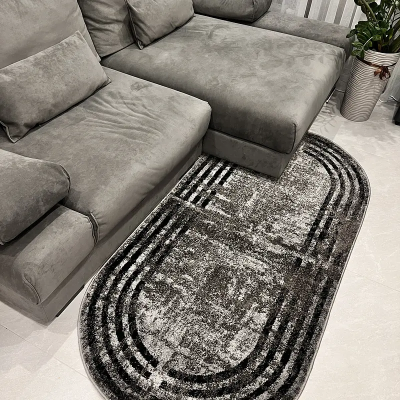 Килим фризе з невисоким ворсом Macio Gray 08559A