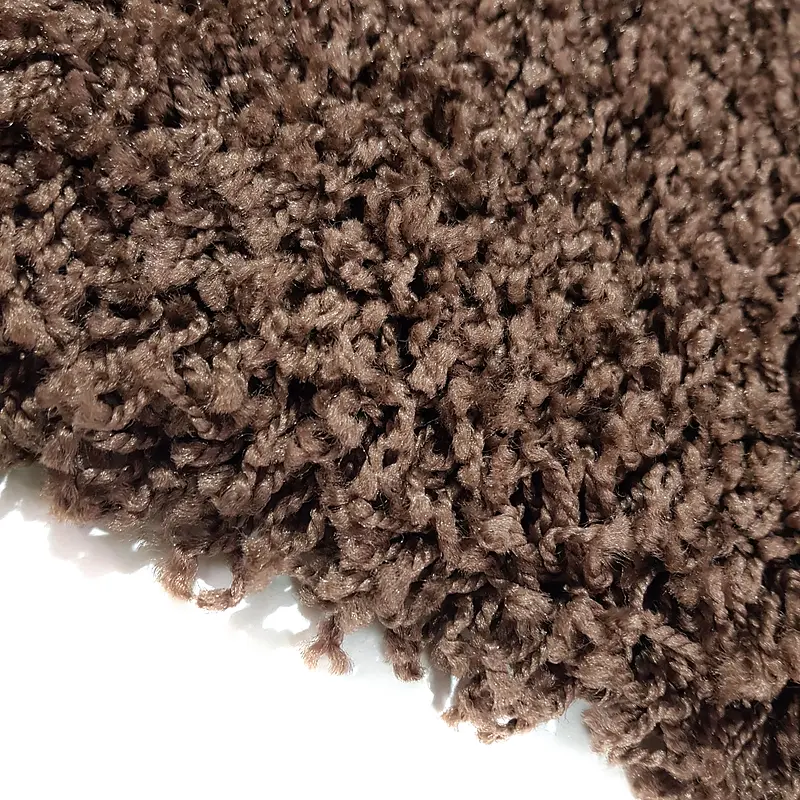 Пухнастий килим Plumis Lux DARK BROWN 7368A