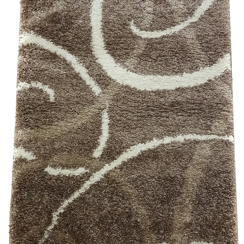 Пухнастий килим Plumis коричневий brown 045283