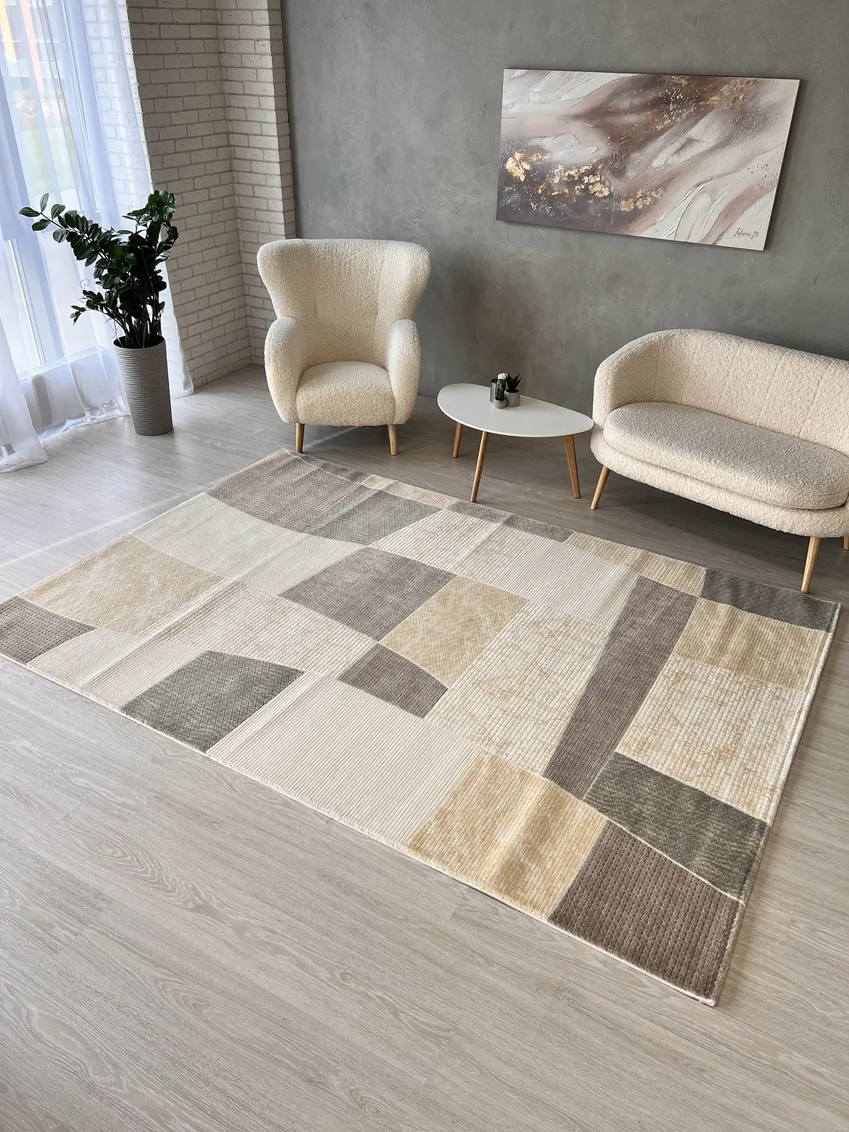 Акриловий килим Velura Stelana ACIK BEJ 7108