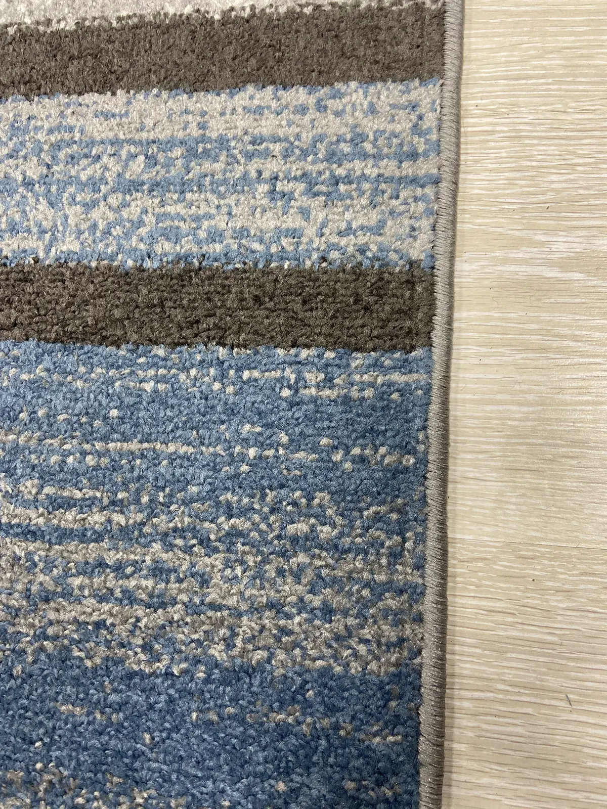 Килим фризе з невисоким ворсом Macio Gray/Blue 02239A