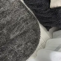 Пухнастий килим Plumis Lux Gray 6365A