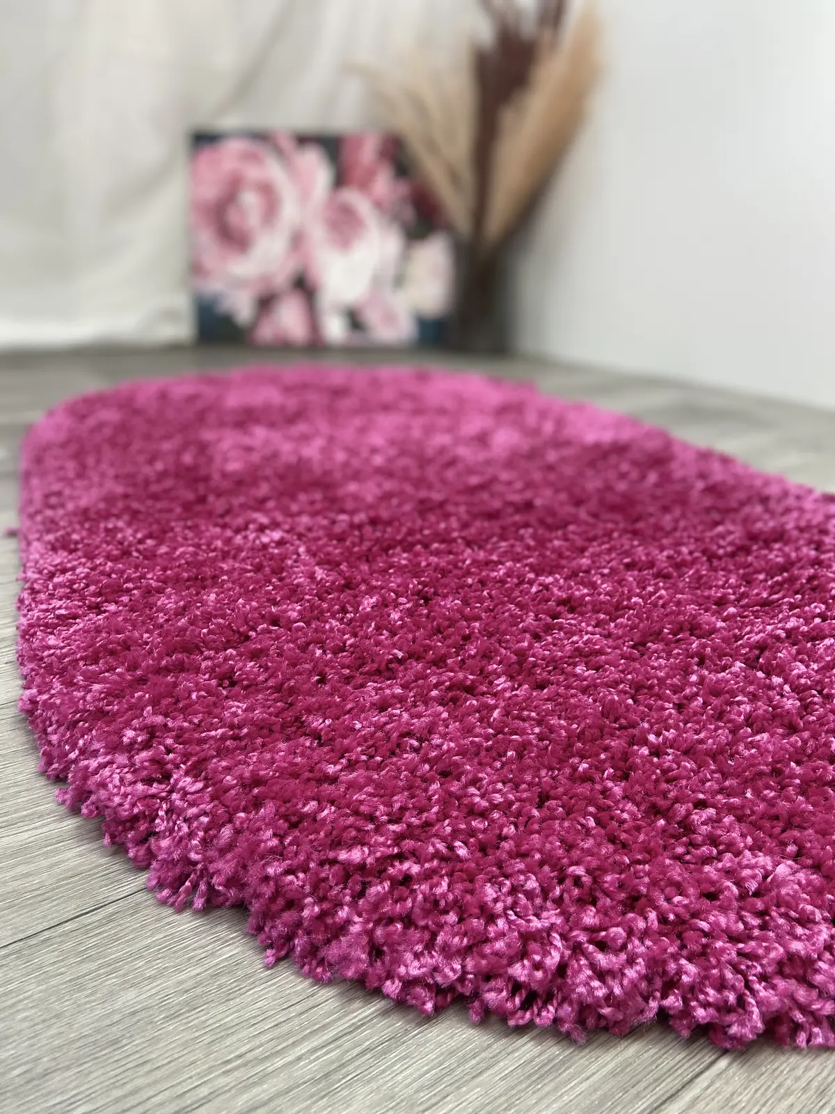 Пухнастий килим Plumis Lux PINK 6365A