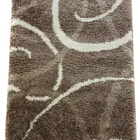 Пухнастий килим Plumis коричневий brown 045283