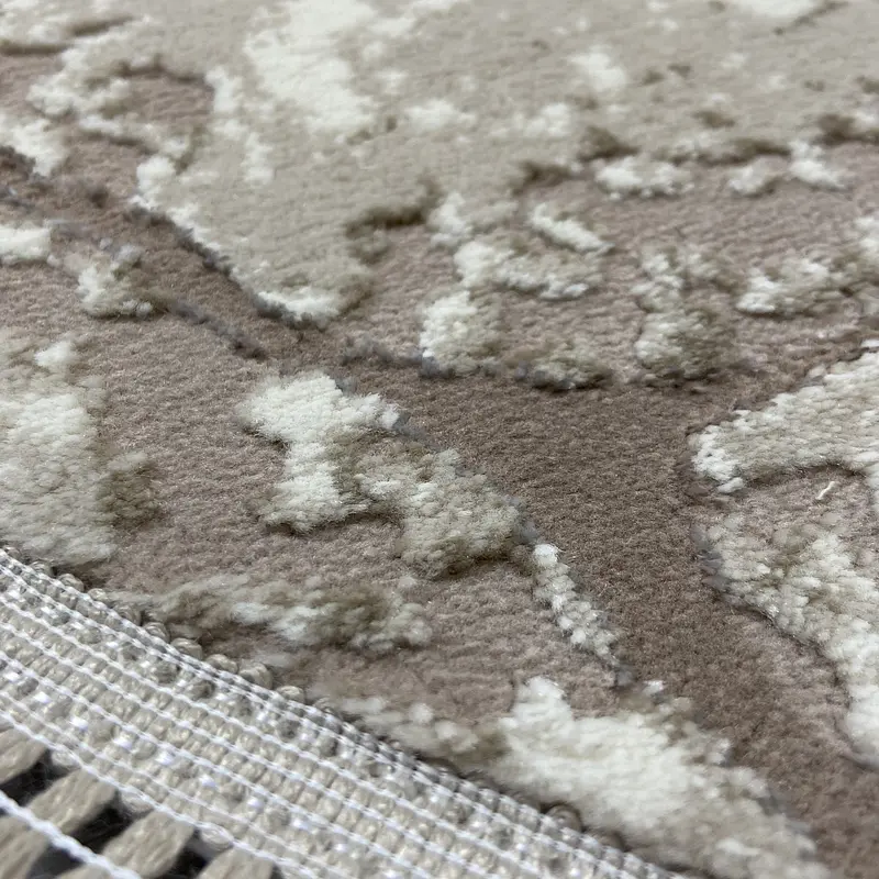 Килим з комбінованим ворсом и термоусадкой Glacia BEIGE 08148A