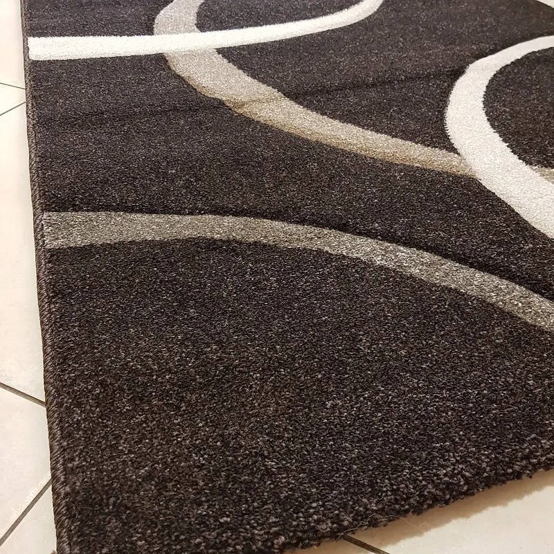 Килим з художньою стрижкою Tropica DARK BROWN D508A