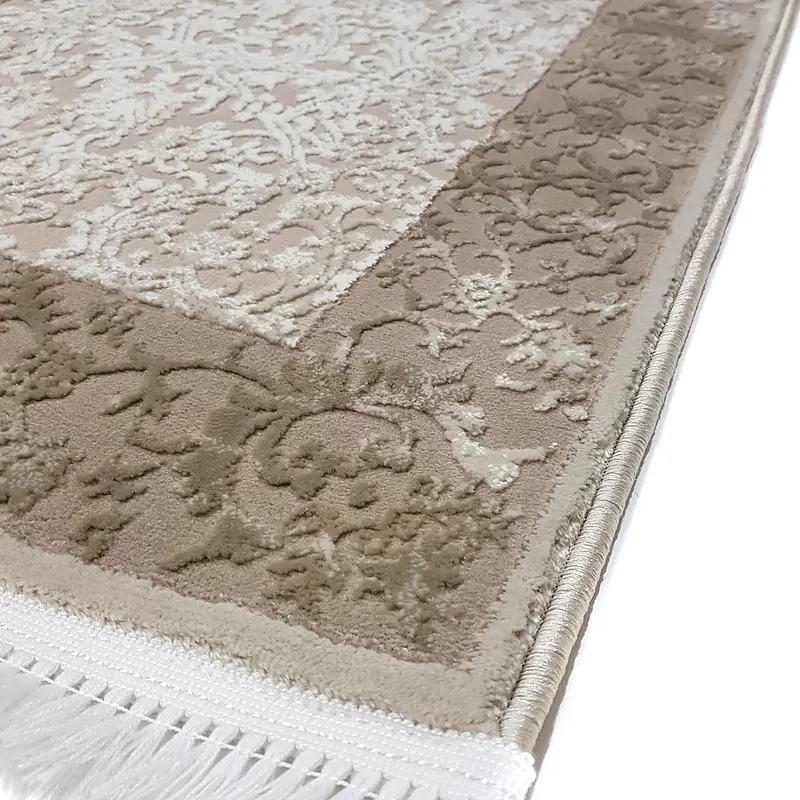 Килим з комбінованим ворсом и термоусадкой Glacia beige 03977A