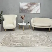 Килим з комбінованим ворсом и термоусадкой Glacia beige 08352A