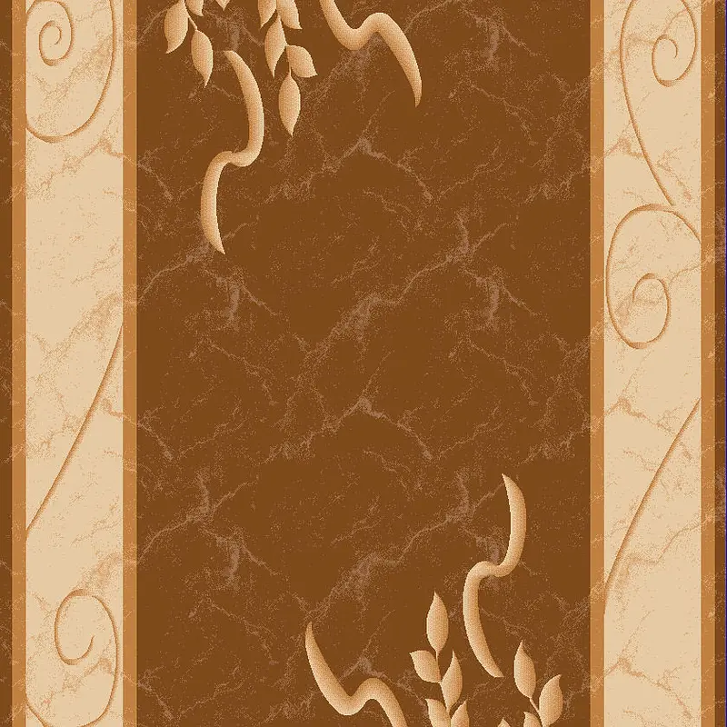 Килим високощільний з художественной стрижкой Elara BROWN 6610A