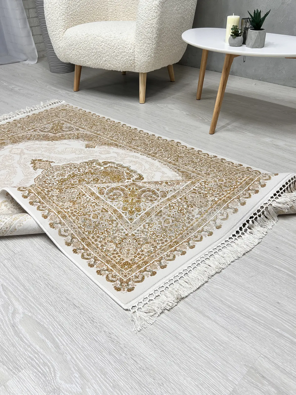 Килим з бамбукової нитки Heritex Imperia Золотий 1770