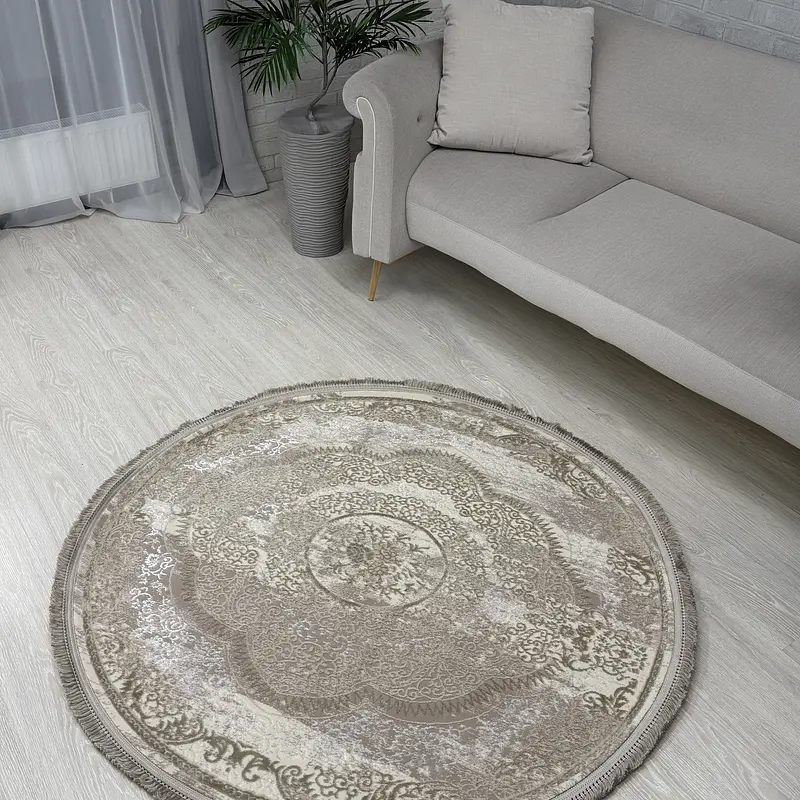 Килим з комбінованим ворсом и термоусадкой Glacia BEIGE 08352A