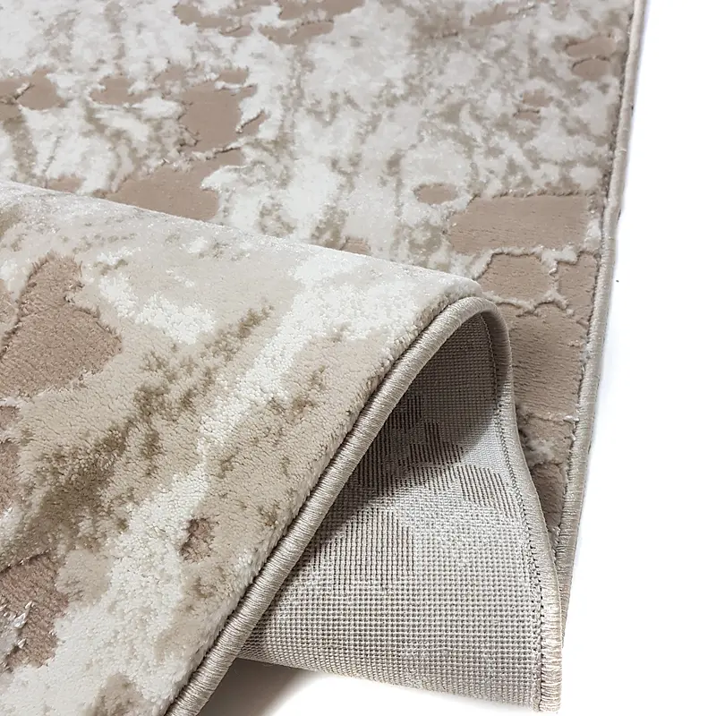 Килим з комбінованим ворсом и термоусадкой Glacia beige 03583B